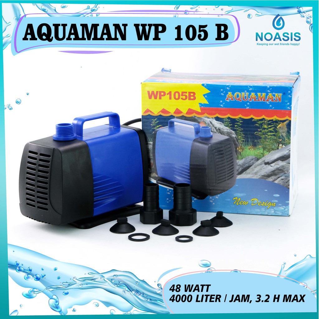 POMPA AQUARIUM CELUP WATER PUMP AQUAMAN WP 105 B WP-105B LOW WATT KOLAM