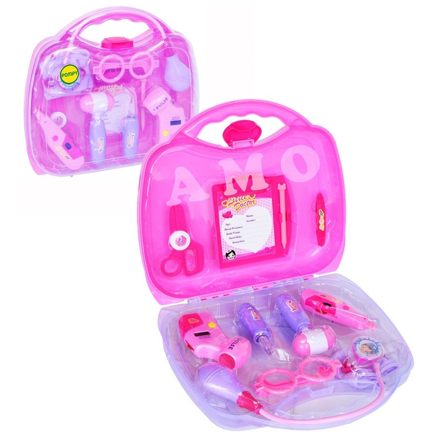 DOCTOR KOPER TRANSPARAN PINK - MAINAN DOKTER SET PINK