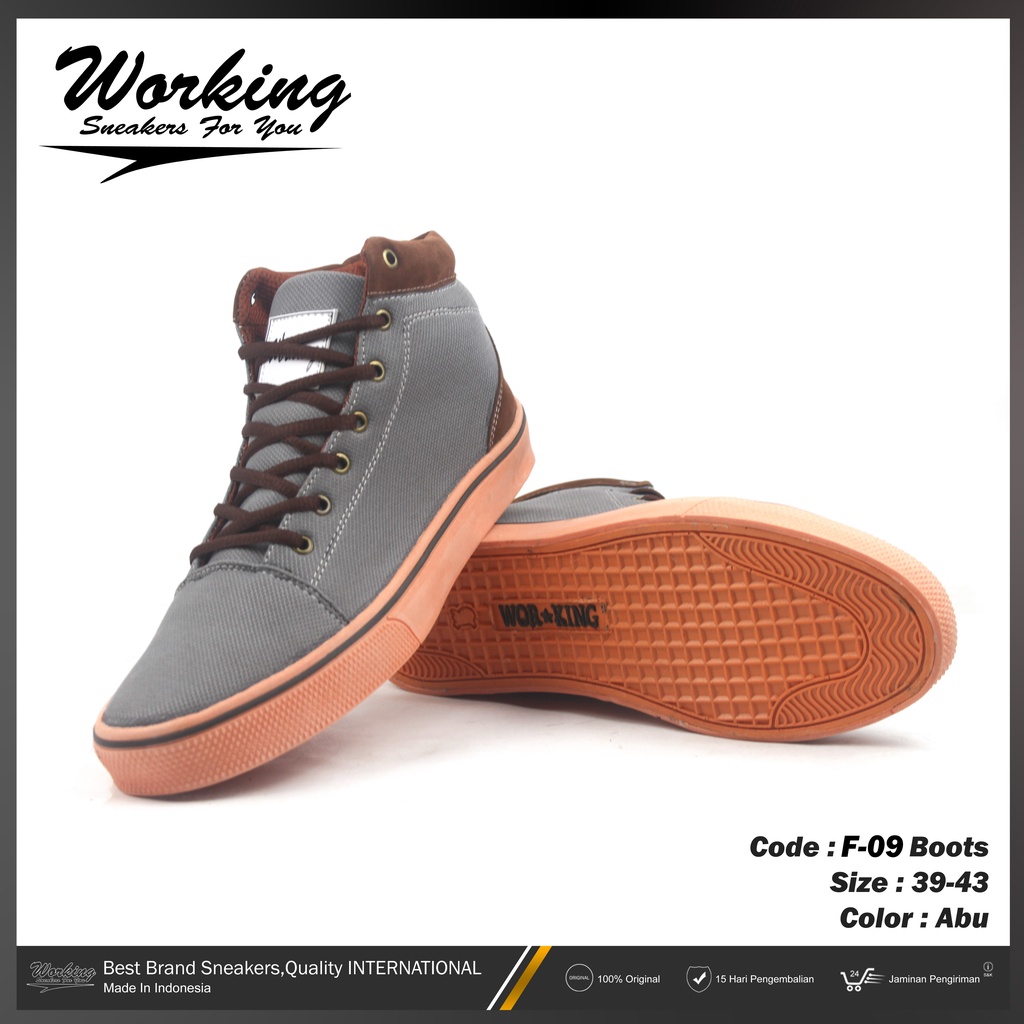 Working Sneakers For You Sepatu Pria Boot F-09