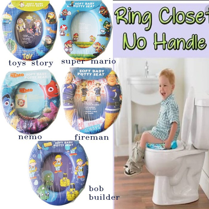 Baby soft potty Toilet Seat Ring Closet NON HANDLE Alas Dudukan Toilet Training Anak makassar