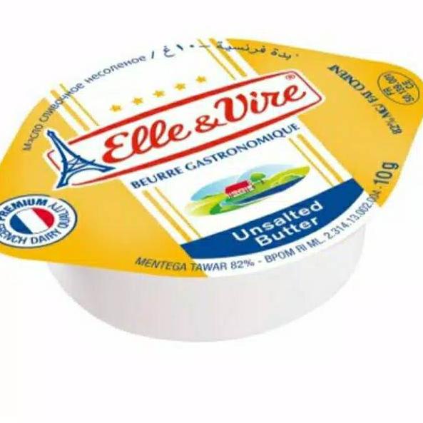 

Elle & Vire Unsalted Butter Mini 6m+ 1 PACK isi 8 bh @10 gr MPASI 바