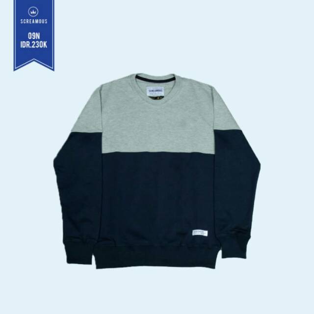 Crewneck SCREAMOUS "TEIXIRA" MISTY NAVY ORIGINAL