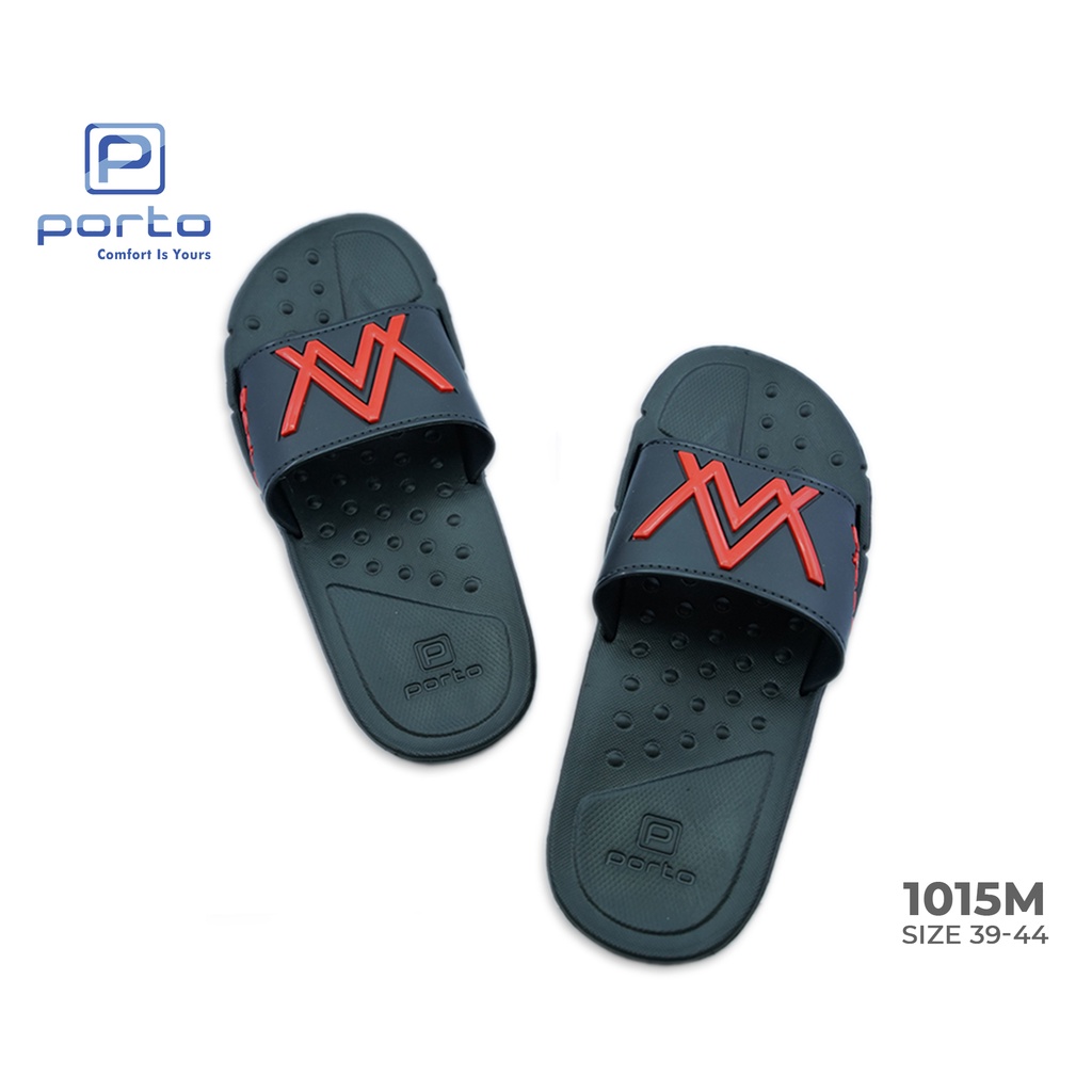 1015M - Porto Leveling Sandal Selop Karet Pria Harian Kekinian Alan Walker Original Terbaru