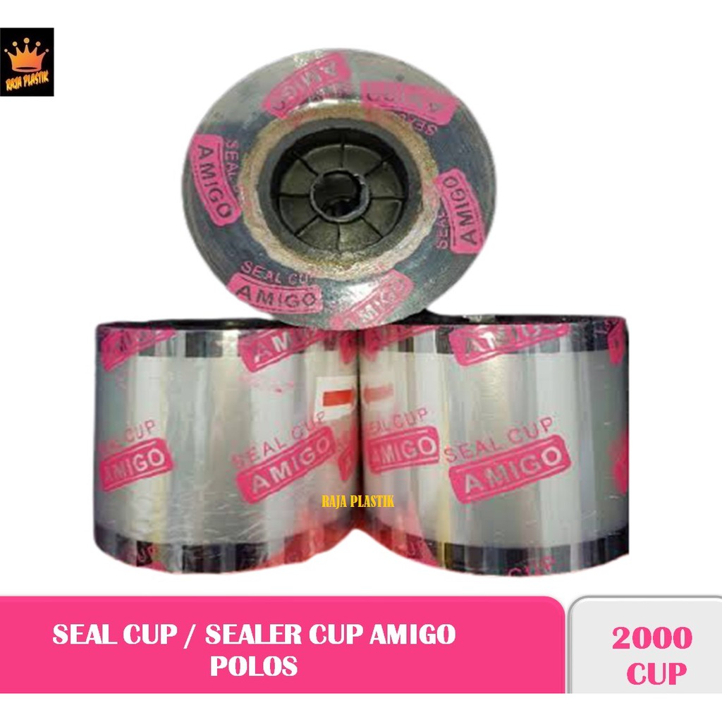 Seal cup polos isi 2000 cup / plastik seal Amigo 2000 CUP / SEALCUP AMIGO 2000CUP / SEALCUP POLOS