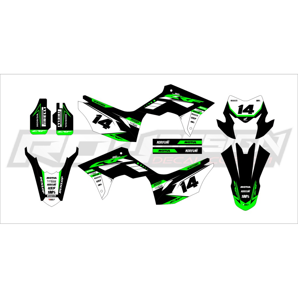 DECAL CRF 150 L-027 (HIJAU)