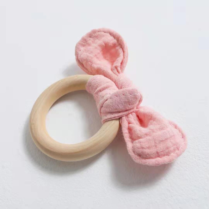 Mary 1pc Mainan Teether Ring Kayu Untuk Bayi Newborn