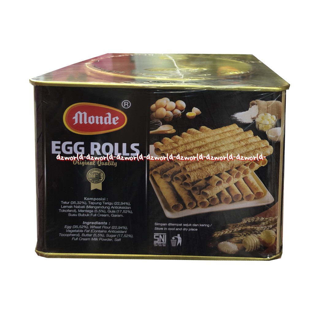 Monde Egg Roll 300gr Kemasan Kaleng Wafer Eggroll Serena Monde Wafer Stick Waffer Stik Lebaran Kaleng Kotak Rasa Gurih Telur Gulung Mondegg