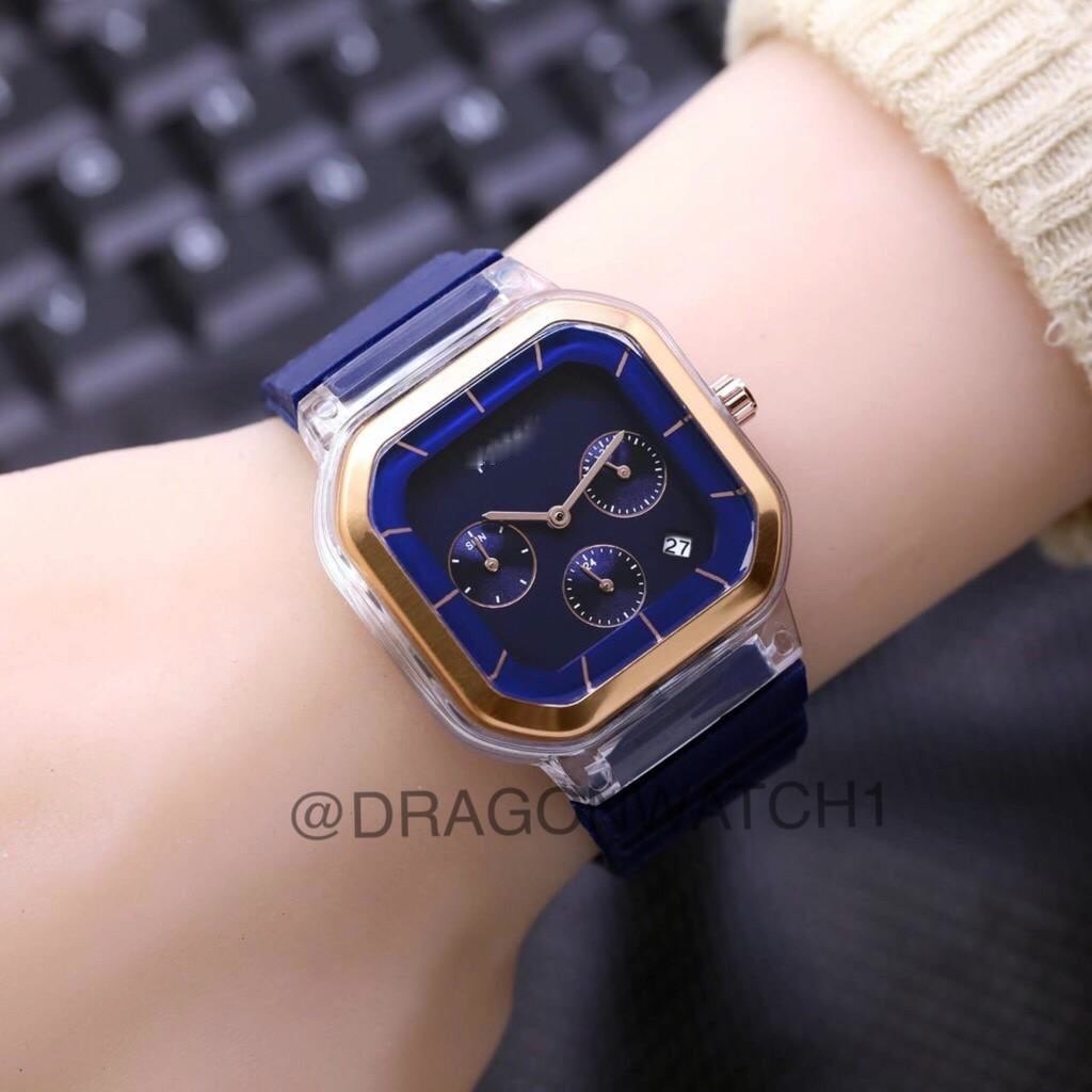 ✅COD-Jam tangan wanita fashion segi tiga jarum kombinasi Aktif tanggal jam import   S1162