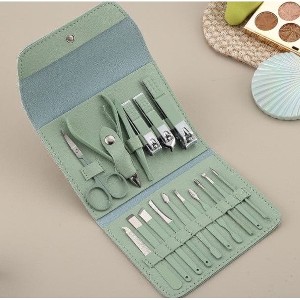 Gunting Kuku Set 16Pcs - FREE DOMPET - Set Menicure