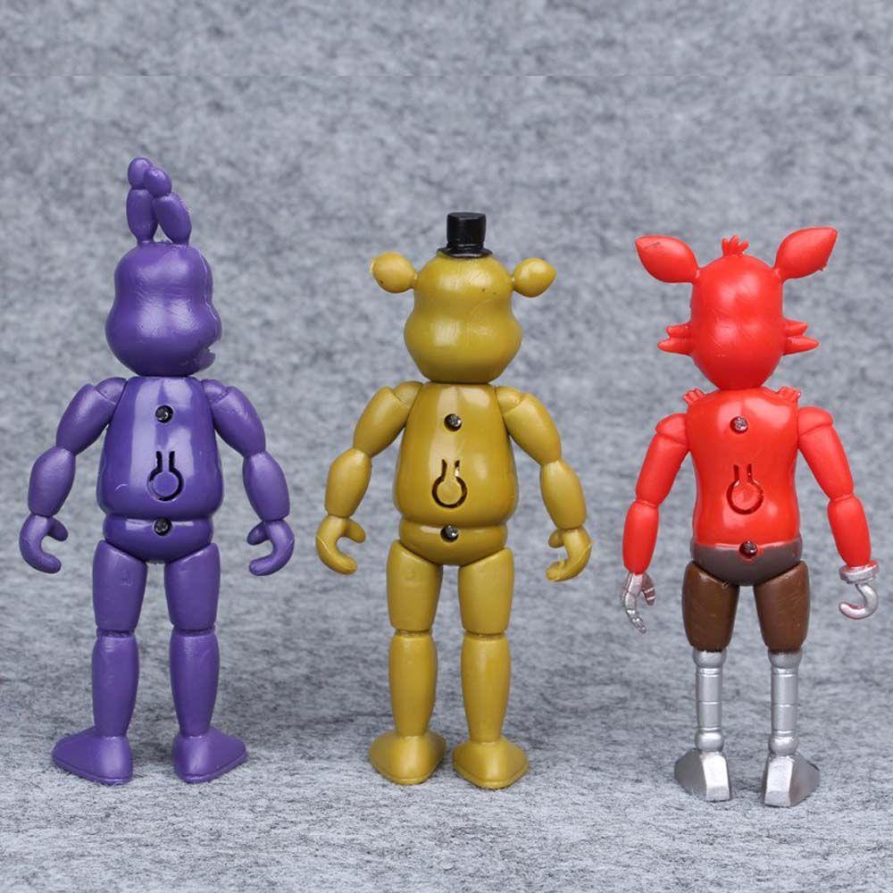 【 ELEGANT 】 Lima Malam Di Freddy's Lightening Toy Gift Mobil Dekorasi Figure Toy Bonnie Anime Peripheral Freddy Bear Model Koleksi