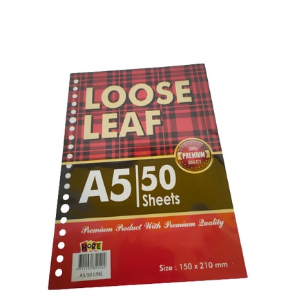 

LOOSE LEAF A5-50 HORE BERGARIS