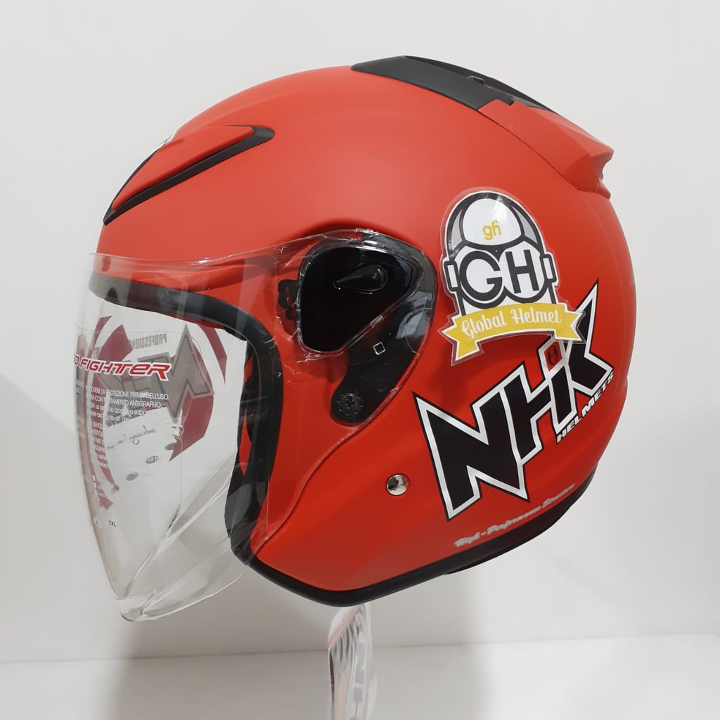 HELM NHK HALF FACE NHK R6 NHK R 6 SOLID RED DOFF NHK R6 POLOS