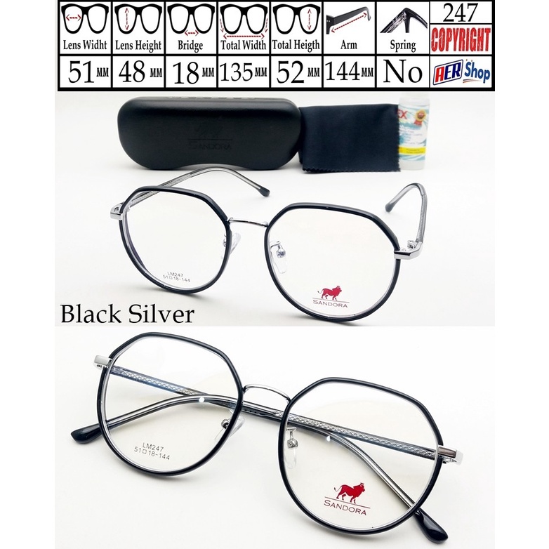 247. Frame original SANDORA new frame kacamata minus korea kacamata trendy