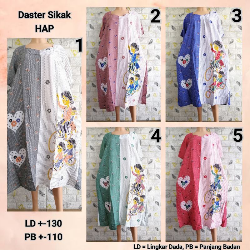 Daster Sikak HAP LD 130 Bigsize Jumbo Adem BU TEJO TAMBU + SPD