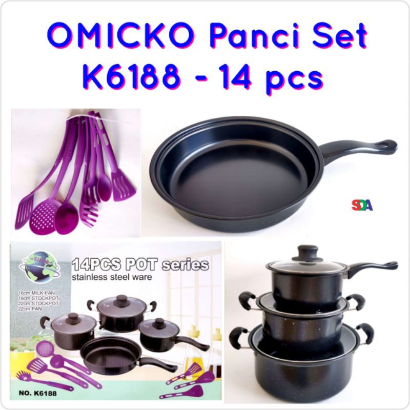 Omicko Panci Set Cookwaresets 14 pcs