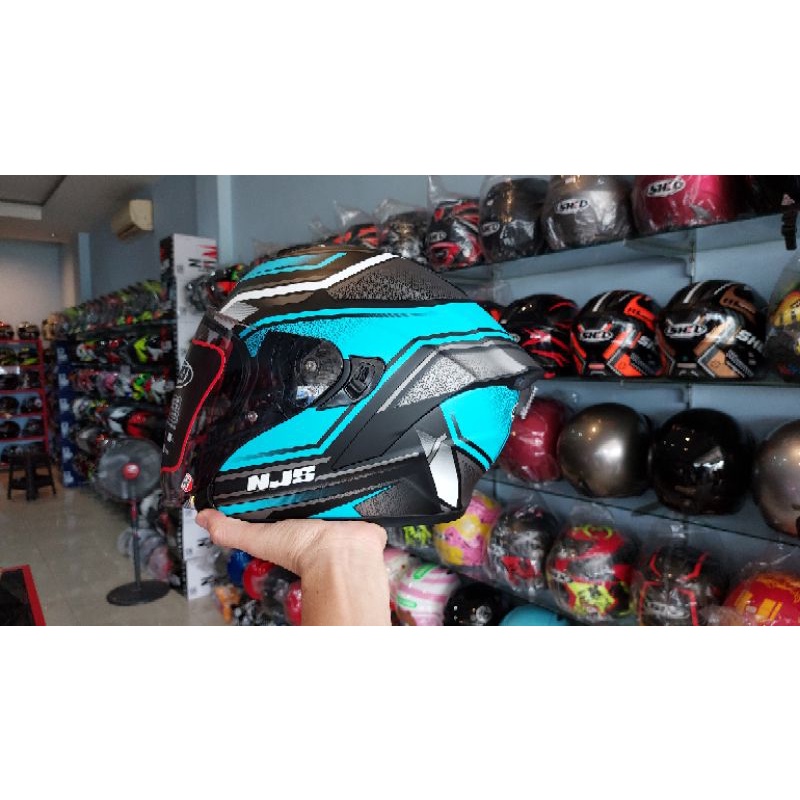 HELM NJS KAIROZ ZENITH 2 VISOR-Black doff blue