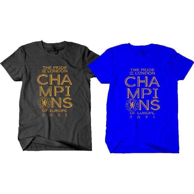 T-shirt Kaos Distro CHELSEA JUARA LIGA CHAMPIONS 2021