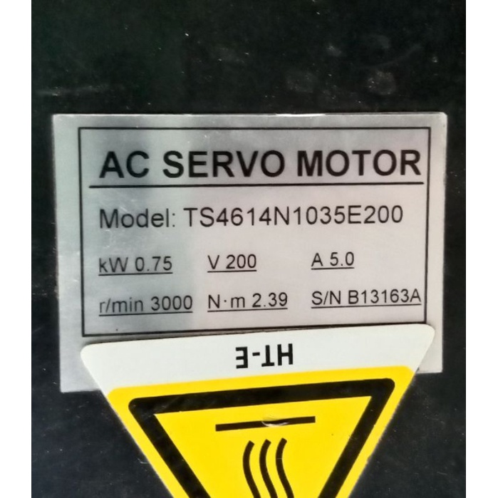 Ac Servo Motor Nidec Simpo Model TS4614N1035E200 0.75KW 200V 5.0A