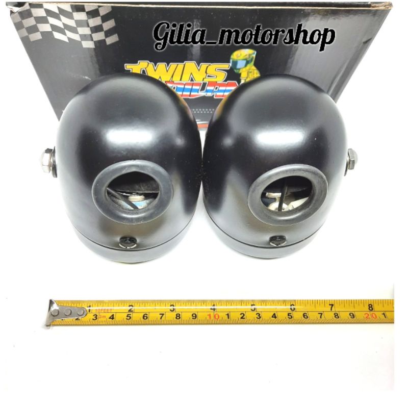 Lampu Depan twin double 3.5 Inch model Harley Reflector Double Model Harley Headlamp Rxking Vixion Megapro