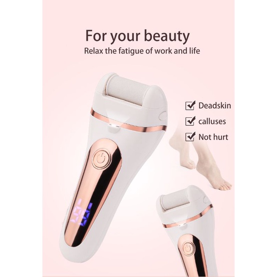 [New Item] Alat penghalus tumit kaki elektrik portabel Rechargeable Alat penghilang kapalan Alat Pedicure Manicure Alat perawatan kaki pecah pecah kulit mati ditelapak kaki