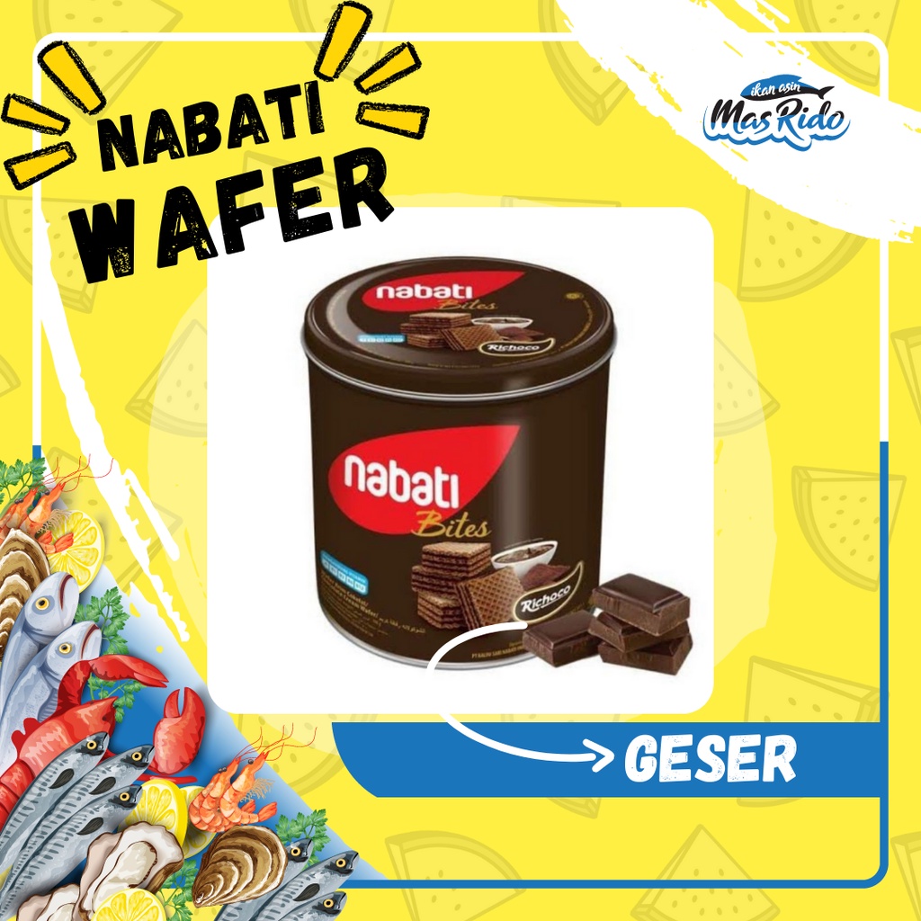 

Wafer Richoco Nabati Kemasan Kaleng Wafer Coklat Nabati 300 gram