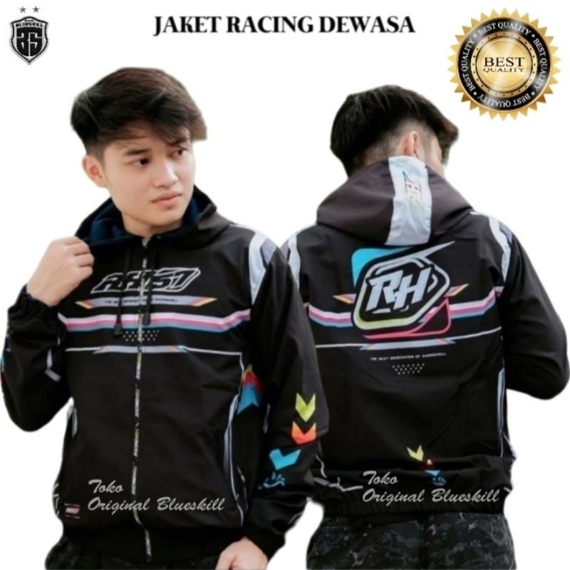 Jaket Recing Hell Bahan Lotto / jaket motor racing printing / jaket balap racing printing bahan lotto