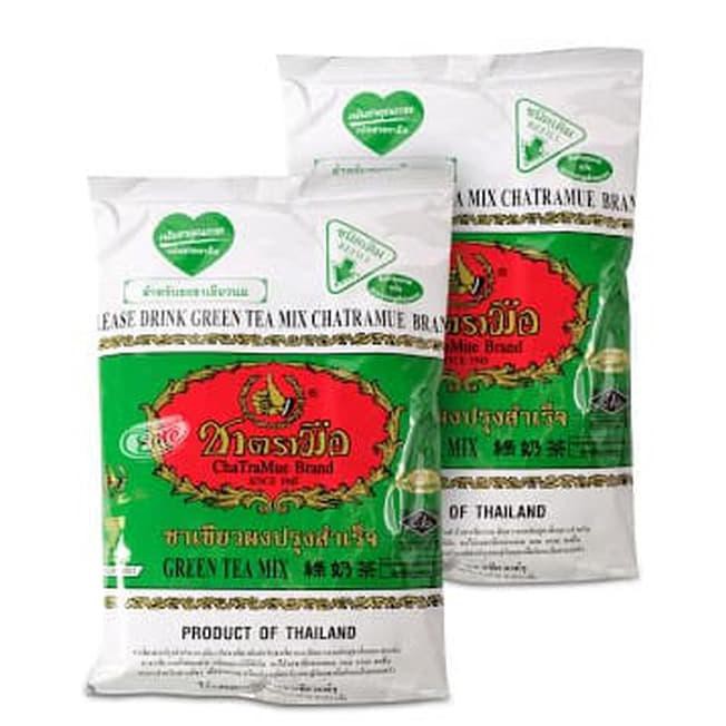 

hqx6 bubuk green tea cha tra mue / bubuk greentea thailand 200gr 1p9d