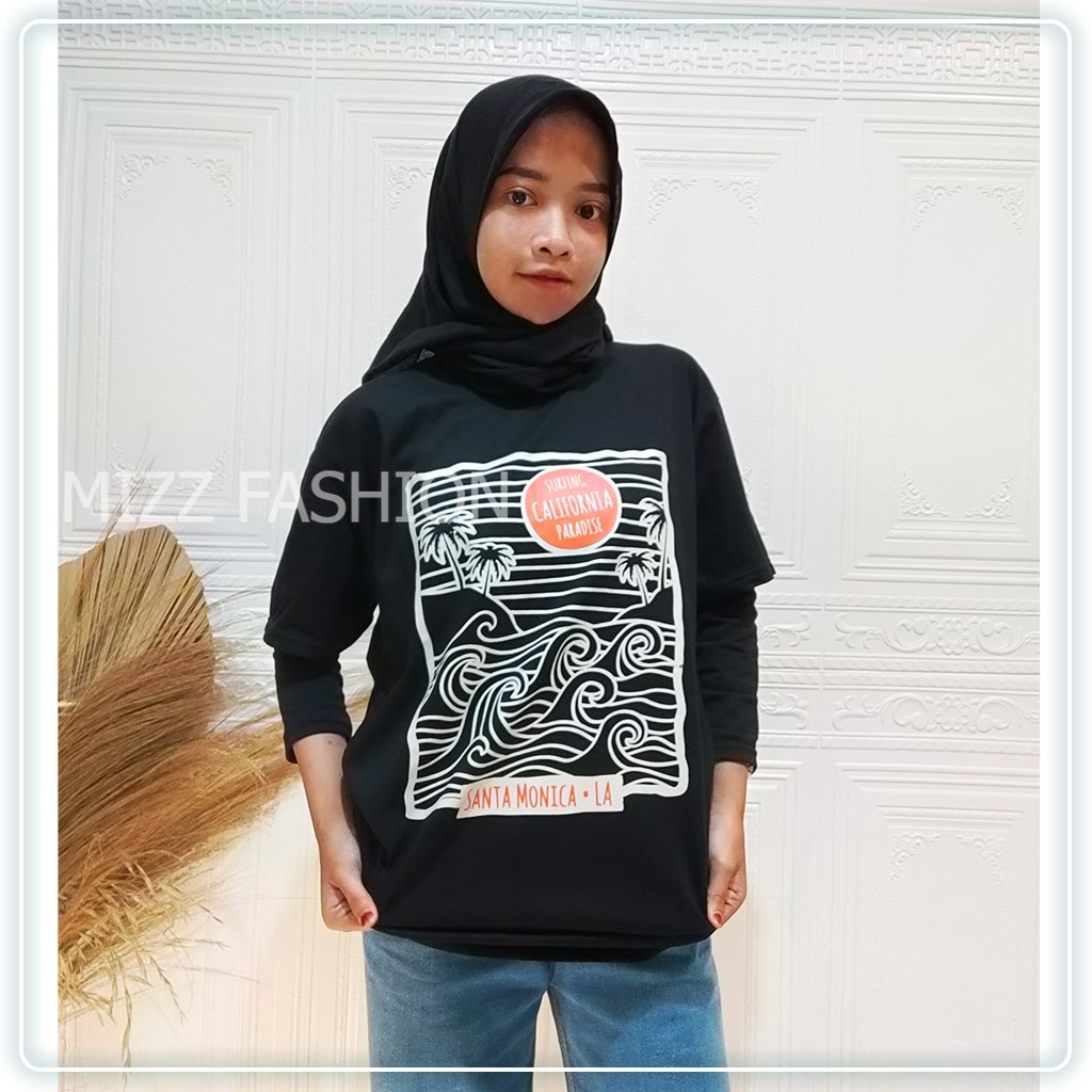 IM0016 KAOS DISTRO SURFING PARADISE / KAOS OVERSIZE Jeje Slebew SCBD Fashion Week Sudirman Citayam B