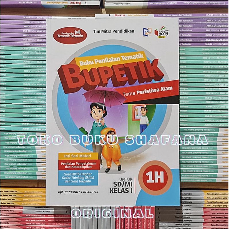 PAKET BUKU BUPETIK 1E 1F 1G 1H KELAS 1 SD ERLANGGA K13 REVISI SEMESTER 2