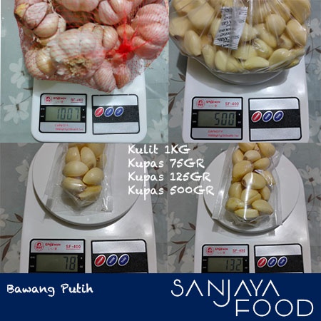 

Bawang Putih Kulit dan Kupas 75gr 125gr 500gr 1KG