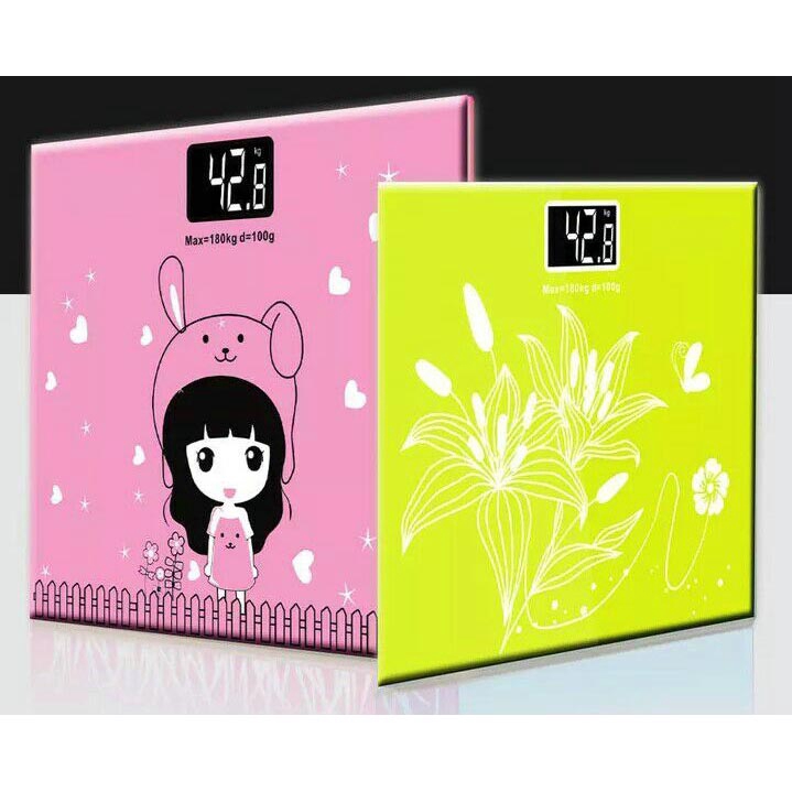 Taffware Digipounds Timbangan Badan Mini Digital Desain Kartun - Pink