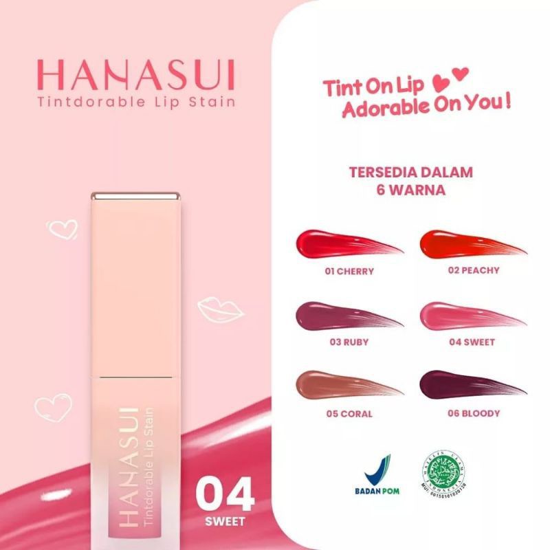 ✿ELYSABETHME✿ ⓗⓐⓝⓐⓢⓤⓘ Lip tint stain hanasui liptint ombre korea hasil natural warna lengkap lipstick cair