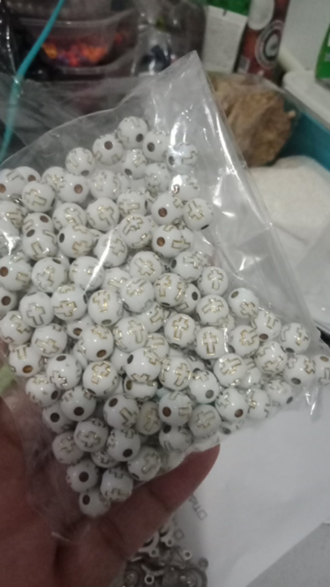 Bahan Rosario Manik Mote Salib 8 Mm