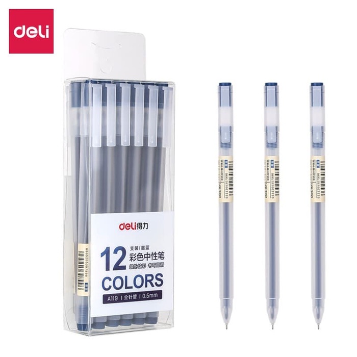 

TULIS-ALAT- DELI COLOR GEL PEN PULPEN GEL WARNA NEEDLE TIP 0.5MM 1PCS 8 WARNA A119 - HITAM -ALAT-