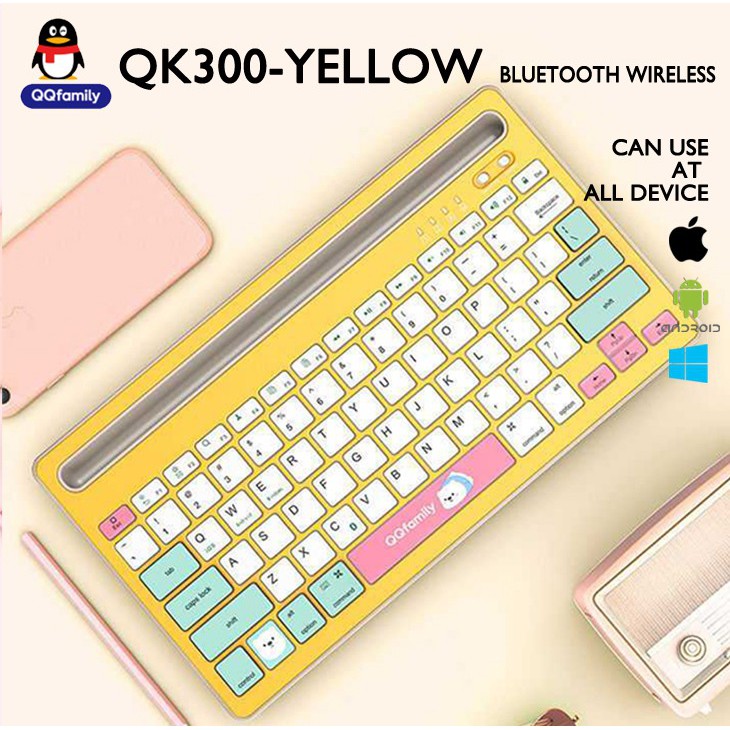 Keyboard QQ Fashion QK300 - Bluetooth Wireless - Rechargeable