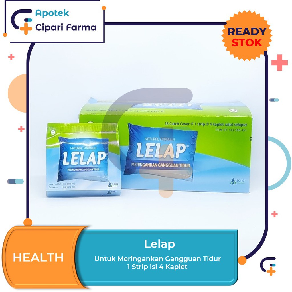 Lelap Obat Tidur Herbal Untuk Imsonia  | Gangguan Tidur 1 Strip isi 4 Kaplet