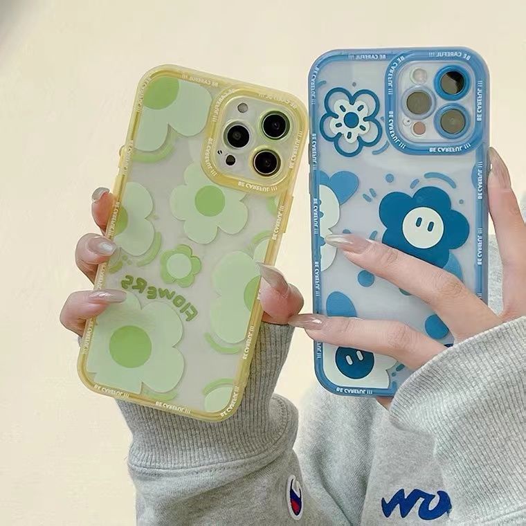 Soft Case Silikon TPU Motif Bunga Untuk Iphone 13 12 Mini 11 Pro X XR XS Max SE 2020 6 6S 7 8 Plus