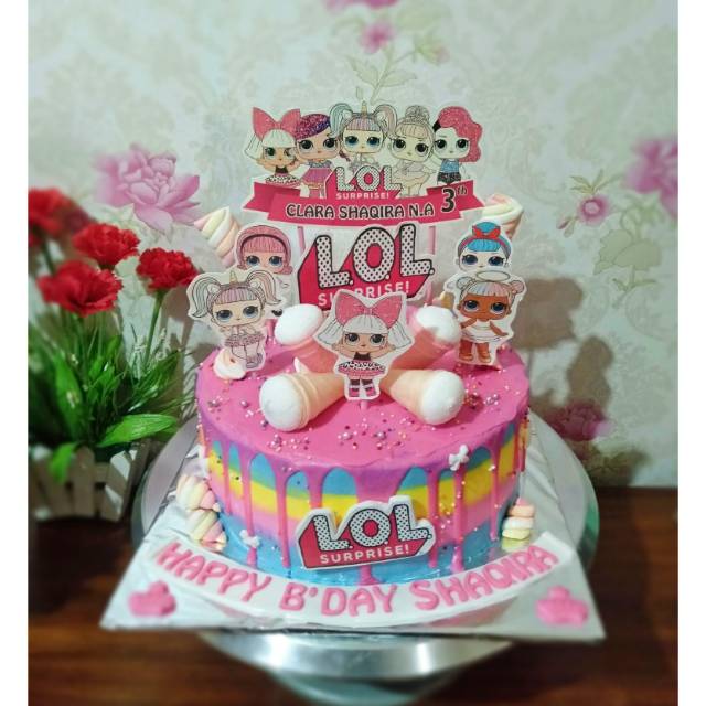 Kue Ultah Lol Surprise Cake Lol Surprise Lol Surprise Shopee Indonesia