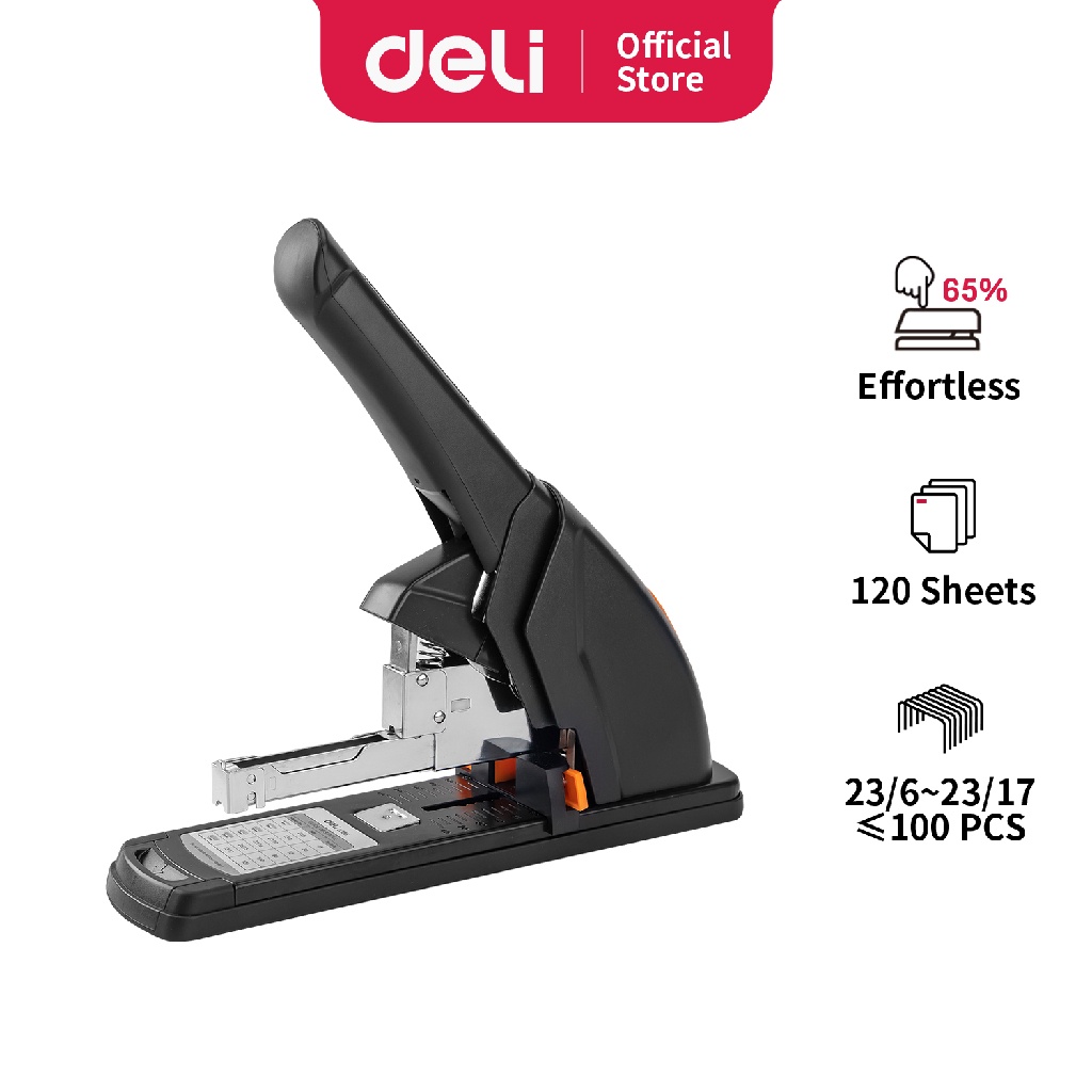 

DELI Stapler Heavy Duty 120 sheets EFFORTLESS STAPLER 65% E0386