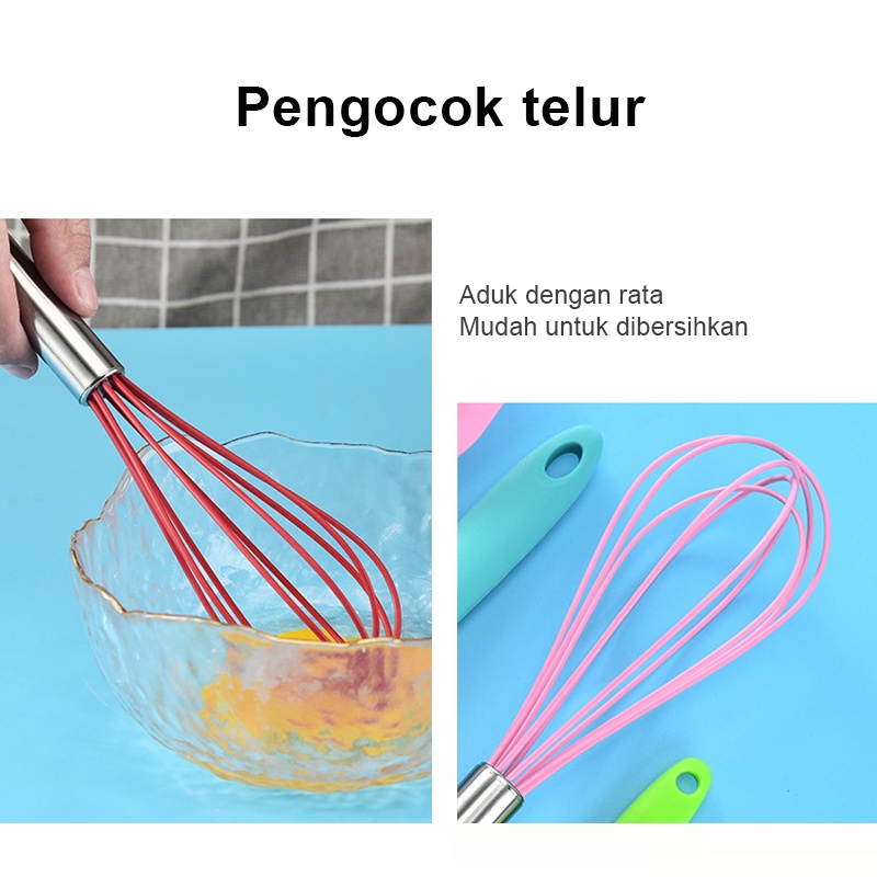 Peralatan Alat Masak Spatula Sutil Silikon Set 5 / Kitchen Utensil