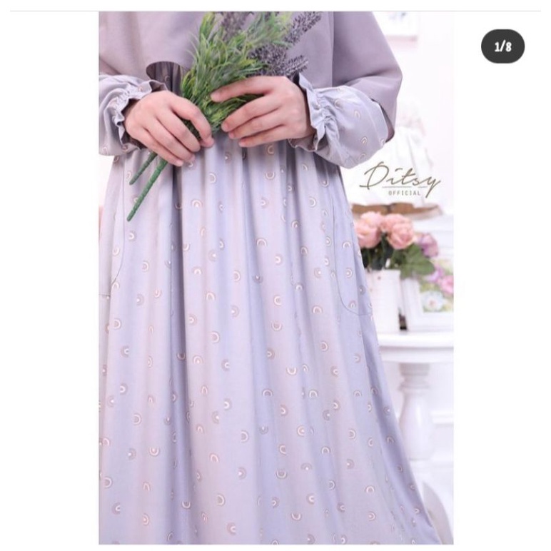 Prelove Ditsy Rainbow Grey Size M