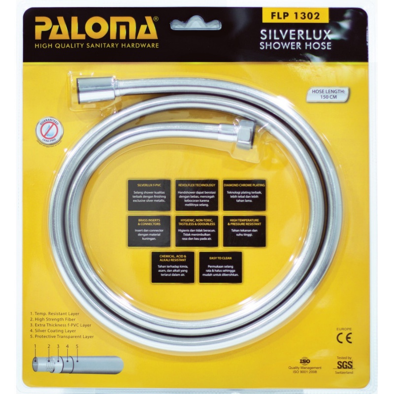 PALOMA PVC Flexible Hose FLP 1302 Selang Shower 1500MM atau 150CM