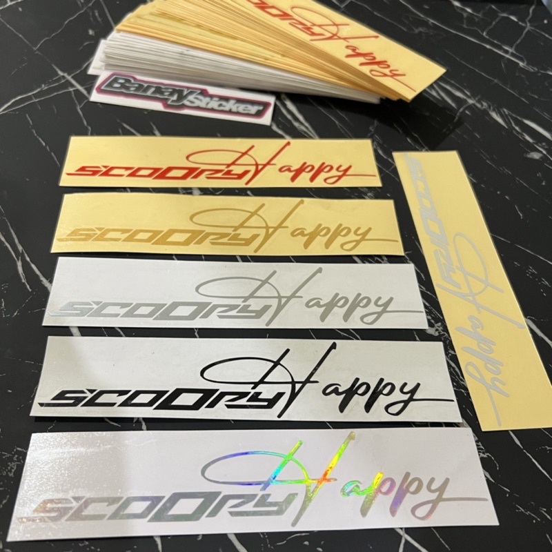 STICKER SCOOPY HAPPY CUTTING