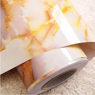 Wallpaper Bahan PVC Tebal Tahan Air Gambar Motif Marmer