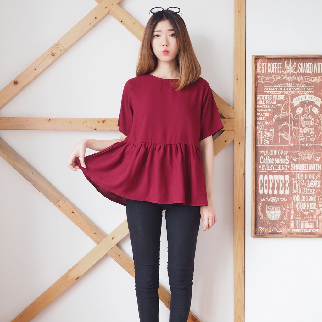 TJ084 - AMANDA TOP / Atasan Wanita Fashion Trendy Kekinian / Baju Wanita