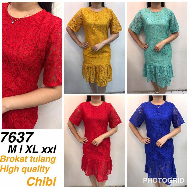 SALE....DRESS CHIBI BROKAT 7637