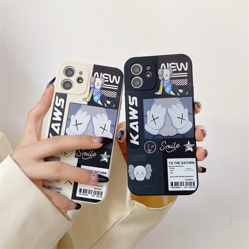 【Ready Stock】 Casing Vivo V20 SE S1 Pro Y93 Y17 Y91Y20 Y30 Y50 Y30I Y93 Y15 Y12 V20 Pro Y51 Y12S Y20I V21 4G Y95 Y21 2021 Y33S Y21S KAWS Fashion Brand Anti-fall Phone Case TPU Soft Lens Protective Cover-3