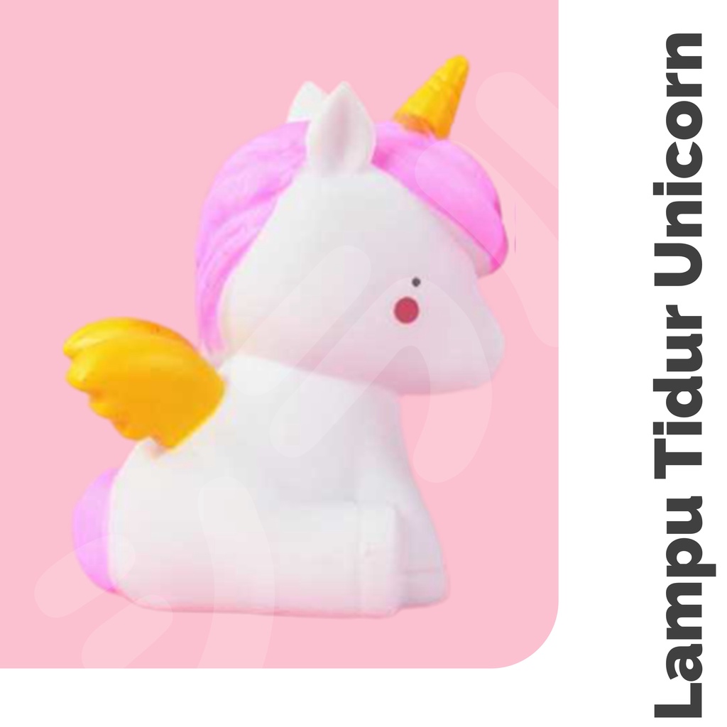 Lampu Tidur Bayi Malam Model Karakter Pegasus Unicorn Lucu