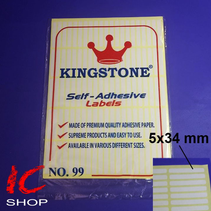 

Label Kingstone No. 99 - Self Adhesive Label 99 - Sticker label