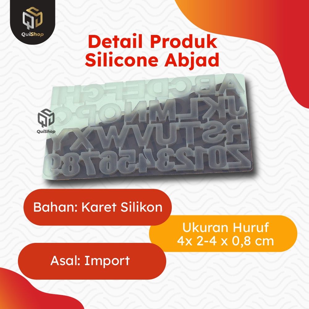 Cetakan Kue Puding Es Alphabet Silicone Abjad ABCD Peralatan Dapur Perlengkapan Rumah Termurah Berkualitas